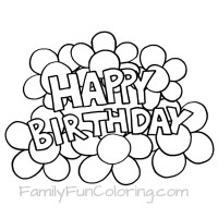 Printable Happy Birthday Coloring Pages 200x200 Printable Happy Birthday Coloring Pages