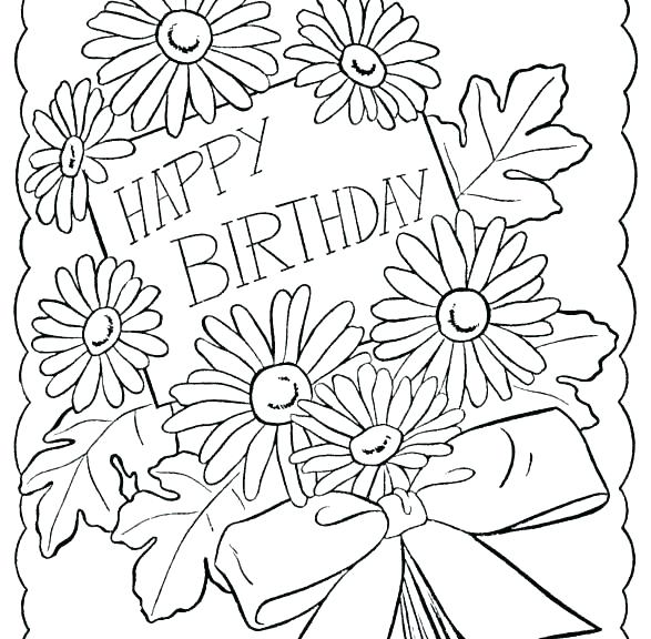 Free Happy Birthday Coloring Pages Happy Birthday Color Sheets 587x576 Free Happy Birthday Coloring Pages Happy Birthday Color Sheets