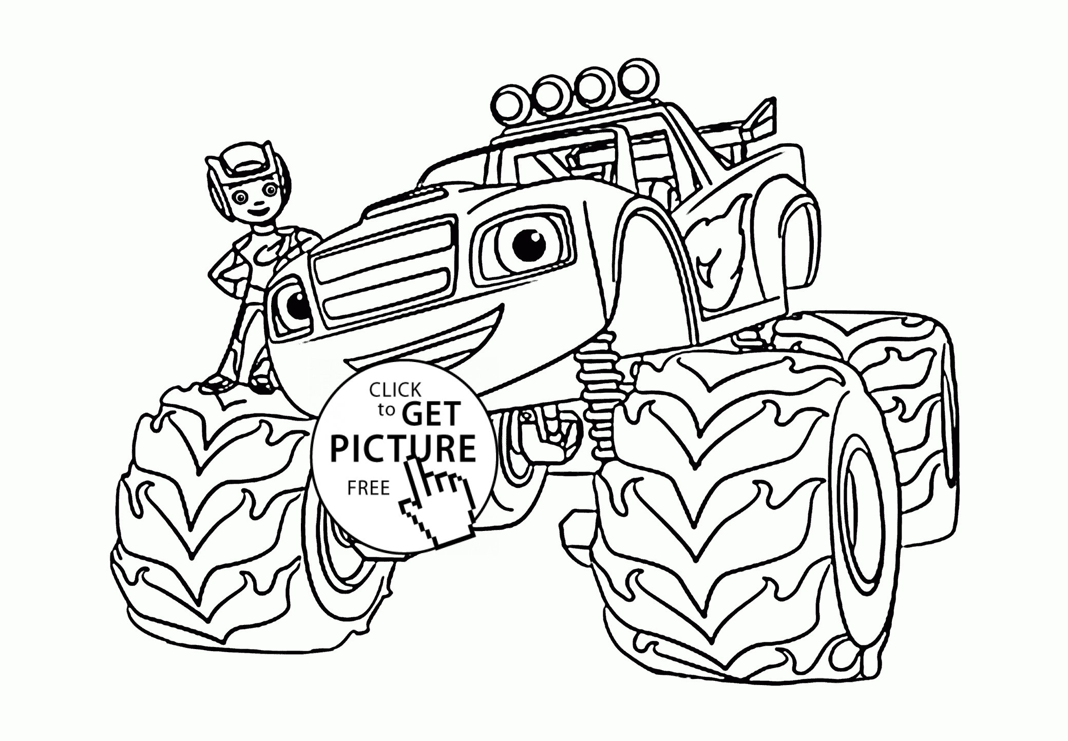 In Blaze Monster Truck Coloring Pages 2080x1443 In Blaze Monster Truck Coloring Pages