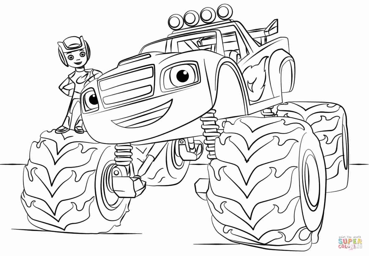 Starla From Blaze And The Monster Machines Coloring Page For Kids 1186x824 Starla From Blaze And The Monster Machines Coloring Page For Kids