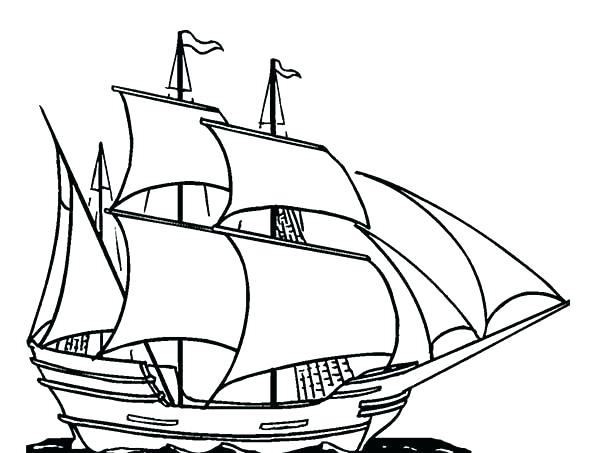 600x453 Ferry Boat Coloring Pages Sailing Pirate Ship Page Free Printable
