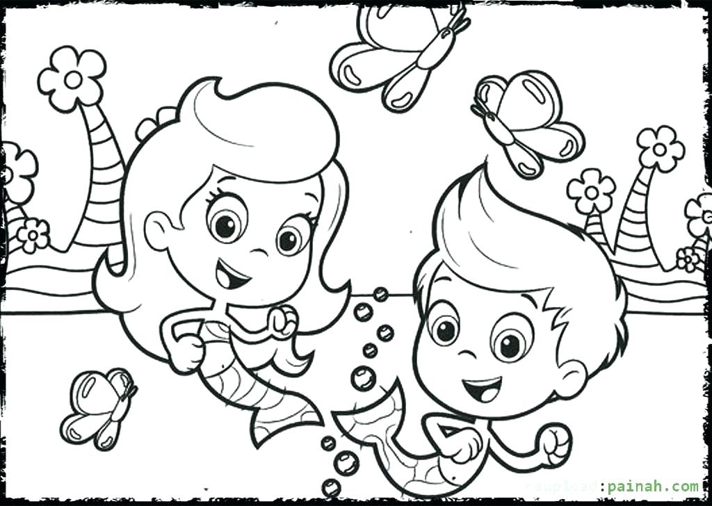 1024x728 Elegant Bubble Guppies Coloring Pages 55 For With Pertaining