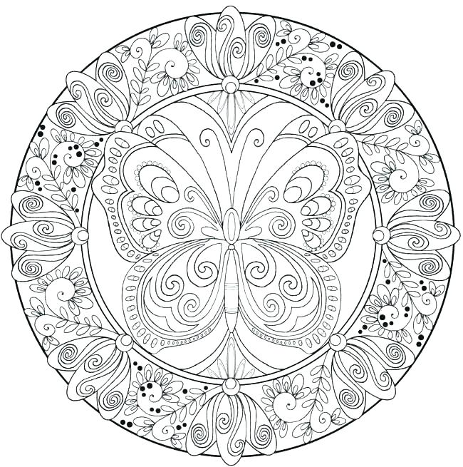 Butterfly Coloring Pages For Adults Printable Free Printable 650x655 Butterfly Coloring Pages For Adults Printable Free Printable