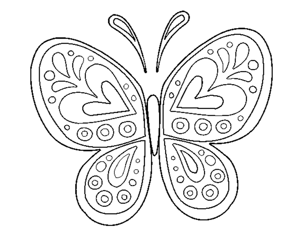 1048x821 Free Printable Butterfly Coloring Pages For Kids Within Color Page