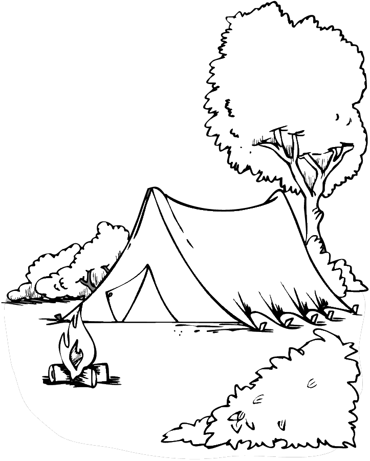 Camping Coloring Page Coloring Pages To Print Color Printing 723x900 Camping Coloring Page Coloring Pages To Print Color Printing