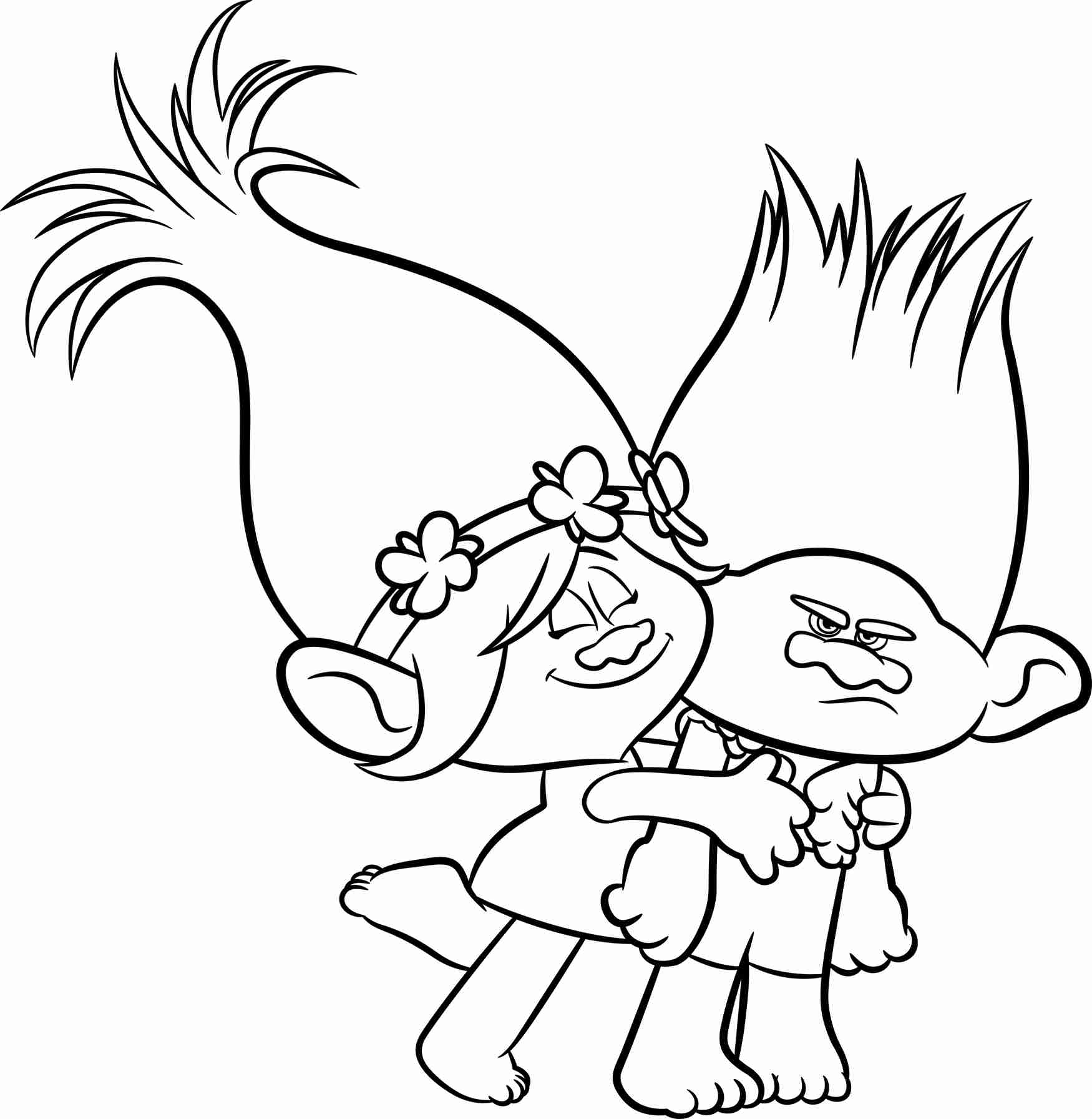 1750x1792 Dj Suki Poppy From Trolls Coloring Page Free Printable Cartoons