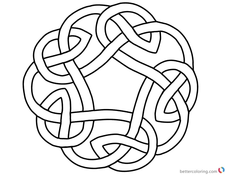 900x700 Celtic Knot Circle Coloring Pages