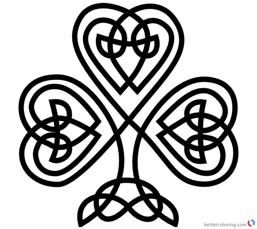 900x800 Celtic Knot Coloring Pags Shamrock Pattern