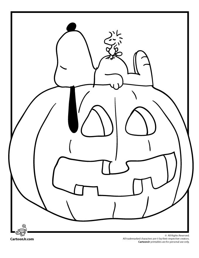 Free Printable Charlie Brown Halloween Coloring Pages
