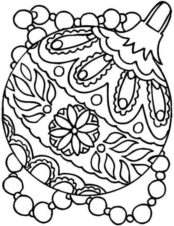 599x777 Best Christmas Ornament Coloring Pages Free 5657 Printable