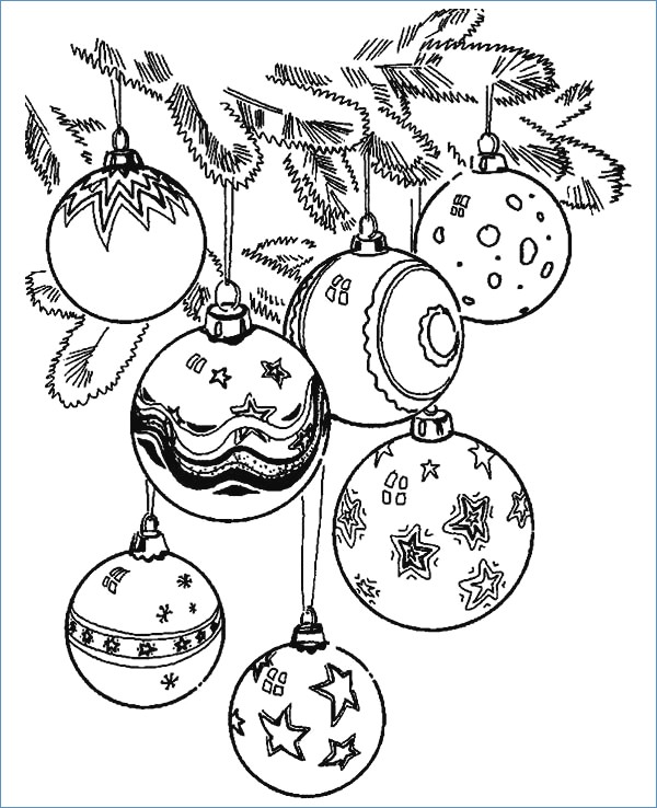 600x738 Christmas Ornament Merry Christmas Coloring Page