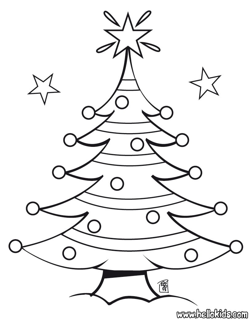 Decorated Christmas Tree Coloring Pages 820x1060 Decorated Christmas Tree Coloring Pages