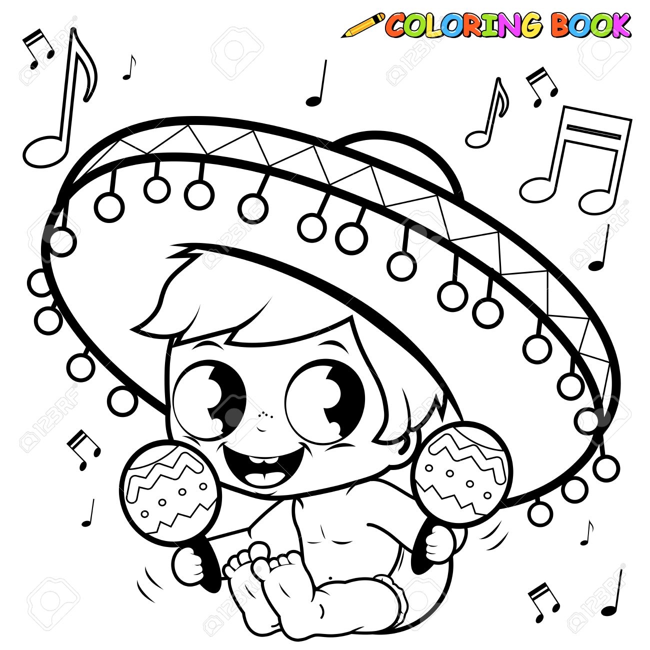 New Mariachi Baby Boy Playing The Maracas Coloring Page Royalty 1300x1300 New Mariachi Baby Boy Playing The Maracas Coloring Page Royalty