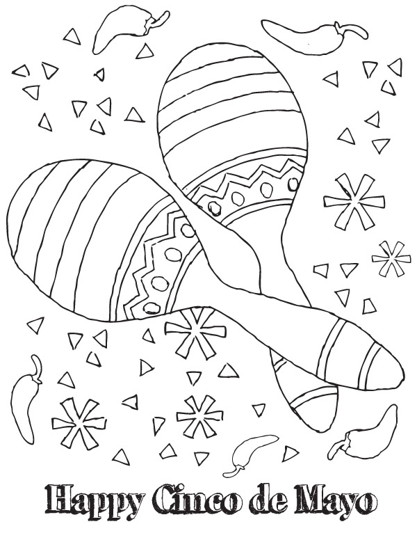 Cinco De Mayo Coloring Pages 600x776 Cinco De Mayo Coloring Pages