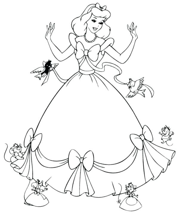 Free Printable Princess Cinderella Coloring Pages Coloring Pages 600x715 Free Printable Princess Cinderella Coloring Pages Coloring Pages