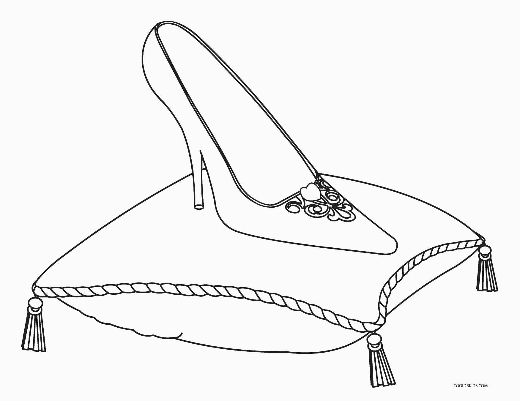 Slipper For Cinderella Coloring Pages For Kids New Free Printable 1750x1350 Slipper For Cinderella Coloring Pages For Kids New Free Printable