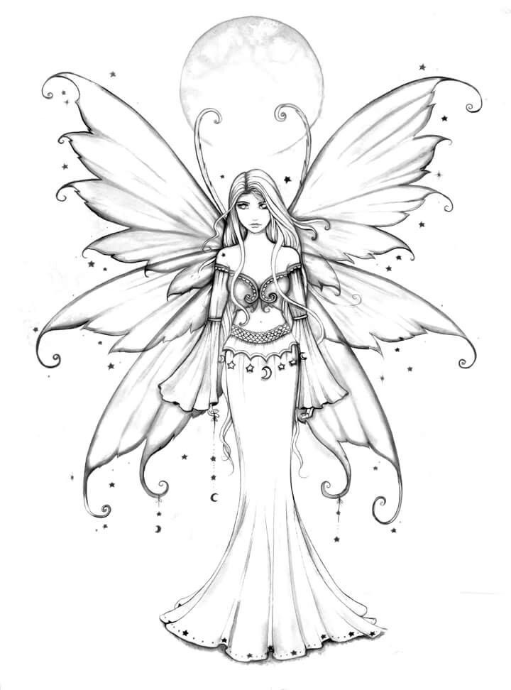 720x972 Free Printable Coloring Pages For Adults Fairies World