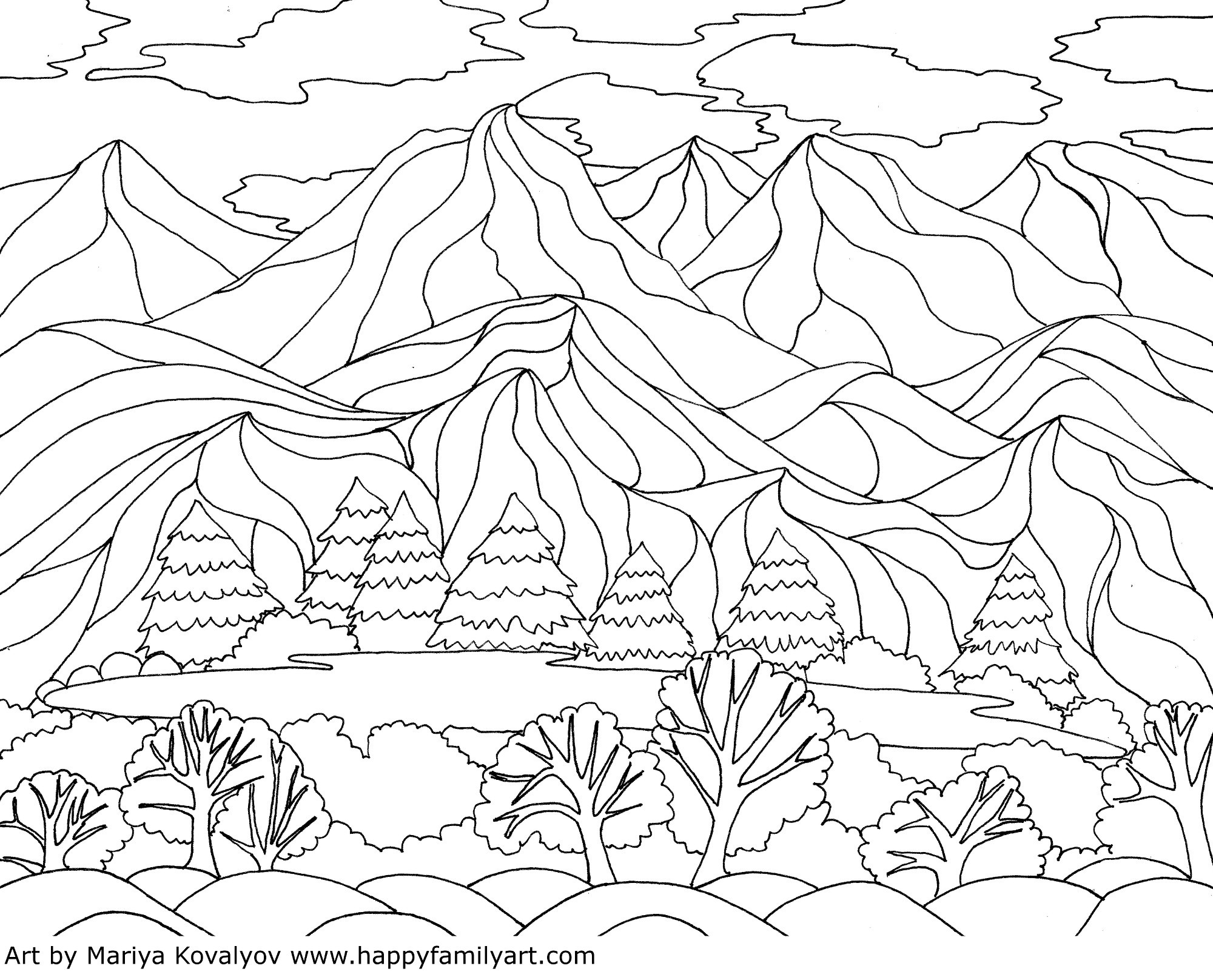2000x1616 Free Printable Coloring Pages For Adults Landscapes @ Easy
