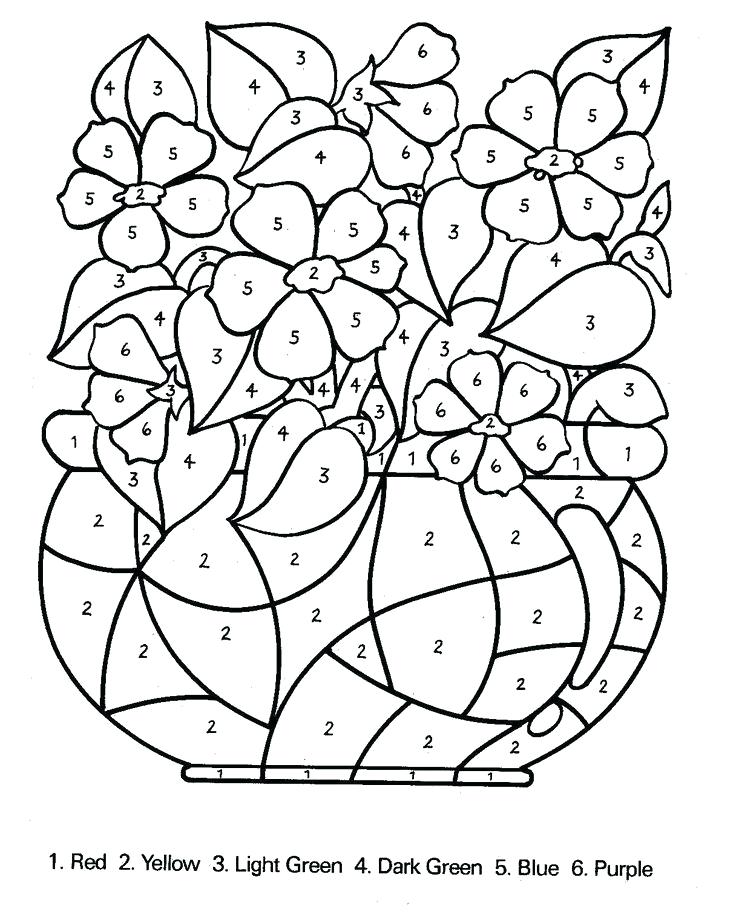 736x920 Coloring Pages With Numbers Free Printable Paint By Numbers