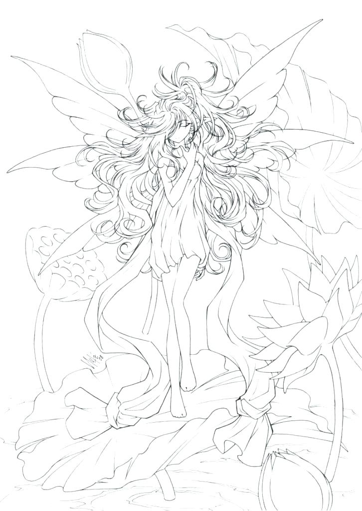 726x1024 Gothic Fairy Coloring Pages For Adults Free Fairy Coloring Pages