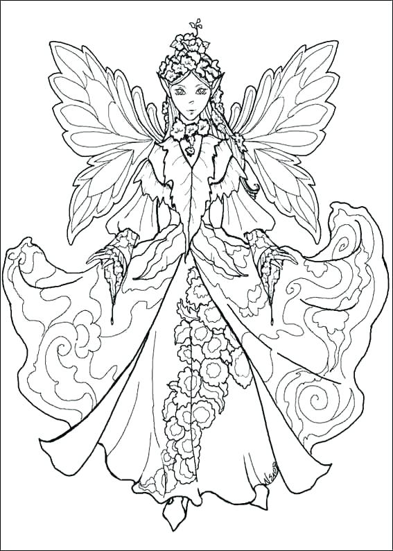 567x794 Printable Gothic Fairy Coloring Pages Free Fairy Coloring Pages