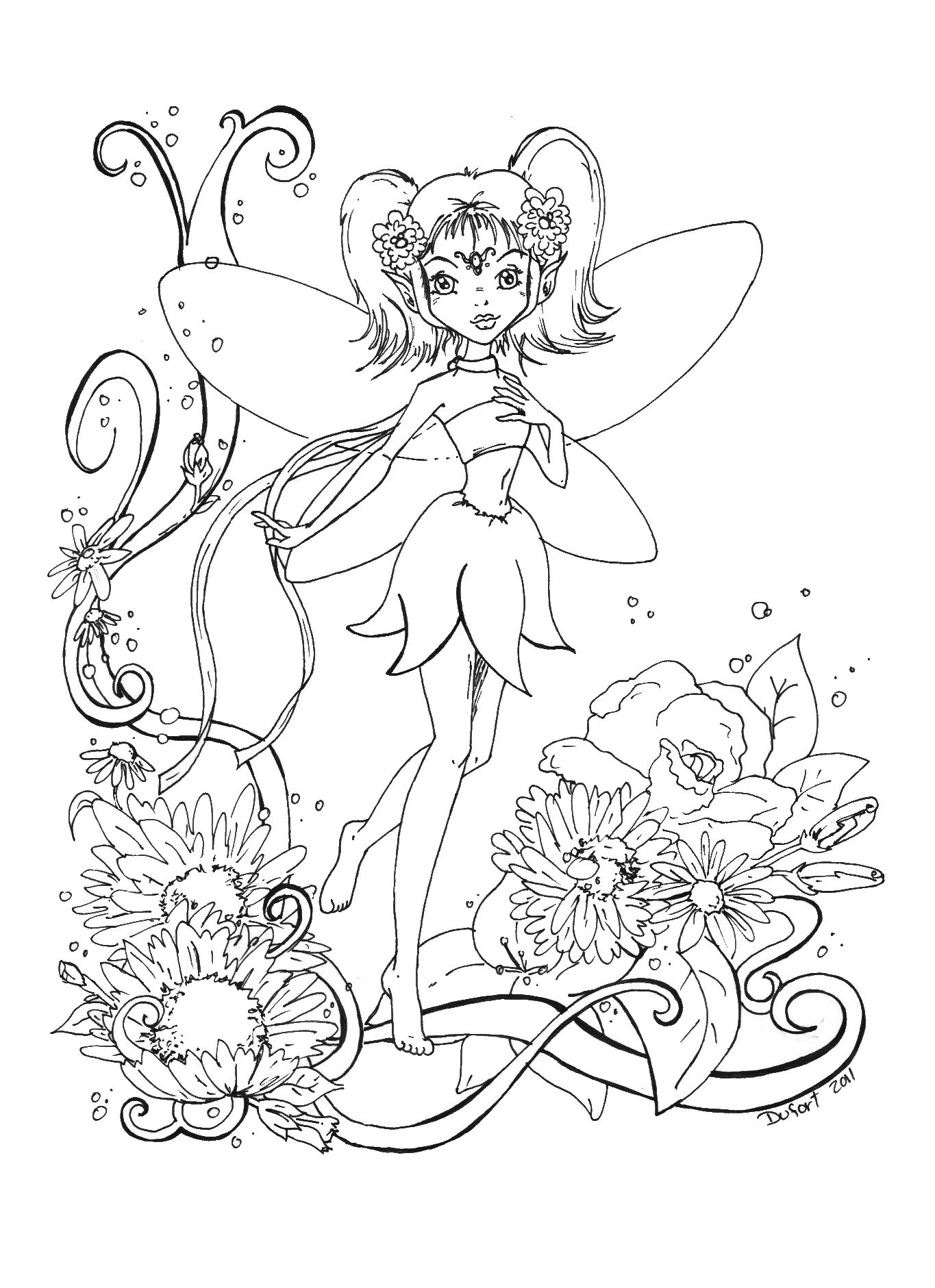1365x1881 Unique Free Printable Coloring Pages For Adults Dark Fairies