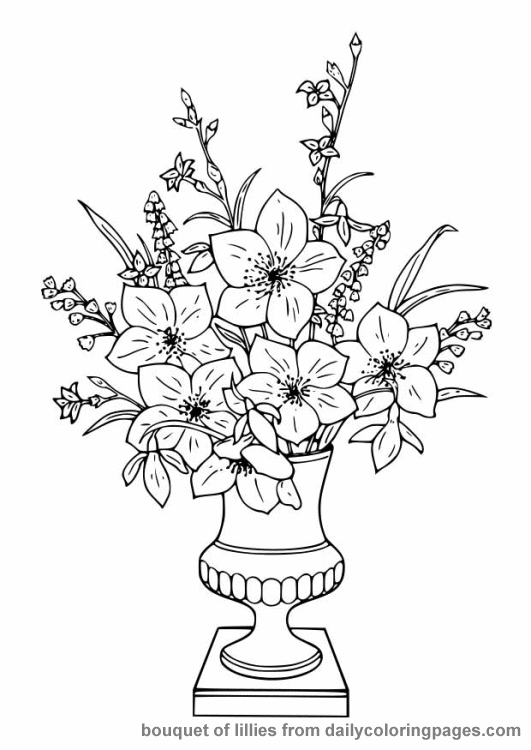 531x750 Difficult Flower Coloring Pages