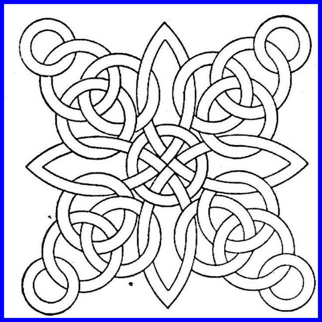 Printable Geometric Coloring Pages 1050x1050 Printable Geometric Coloring Pages