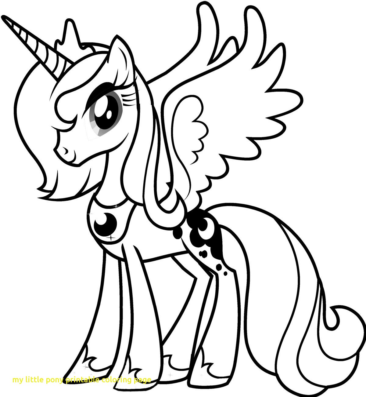 1200x1300 My Little Pony Printable Coloring Page With My Little Pony