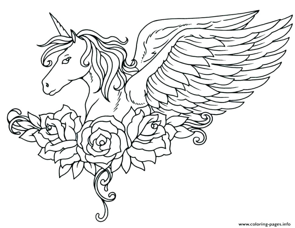 Unicorn Coloring Page Or Printable Unicorn Coloring Page For Kids 970x748 Unicorn Coloring Page Or Printable Unicorn Coloring Page For Kids