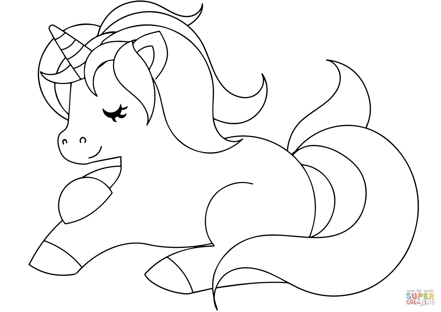 Cute Unicorn Coloring Page Free Printable Coloring Pages 1500x1061 Cute Unicorn Coloring Page Free Printable Coloring Pages