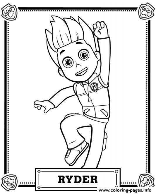 533x663 Print Paw Patrol Ryder Coloring Pages Brandon's 3rd Birthday