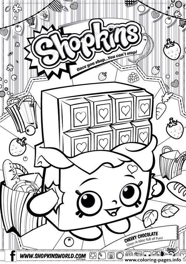 595x842 Print Shopkins Cheeky Chocolate Coloring Pages Shopkins