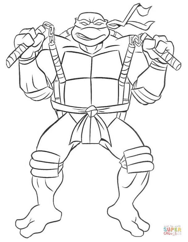 609x786 Teenage Mutant Ninja Turtles Coloring Page Printable To Pretty
