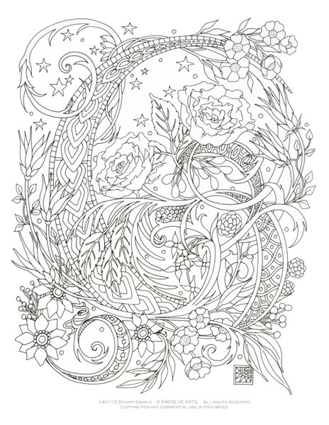 464x600 Printable Complex Coloring Pages