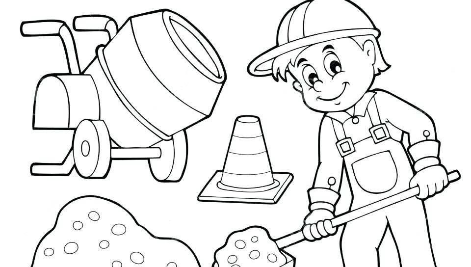 Construction Worker Coloring Pages Amazing Excavator Coloring 960x544 Construction Worker Coloring Pages Amazing Excavator Coloring