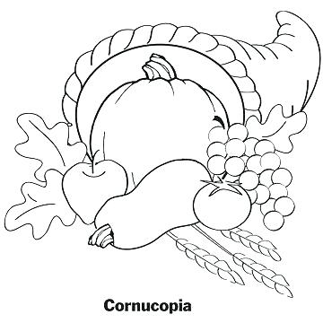 360x360 Cornucopia Coloring Printables Free Printable Cornucopia Coloring