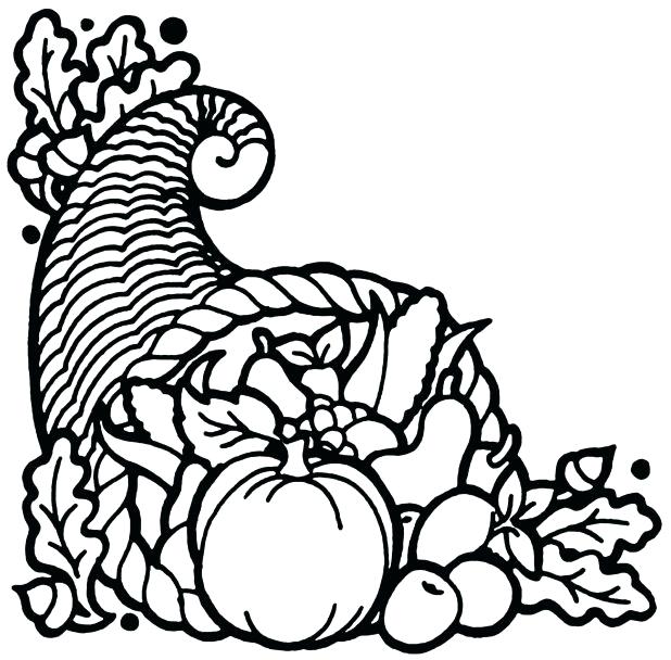618x608 Free Printable Cornucopia Coloring Sheets Pages Page Classy Ideas