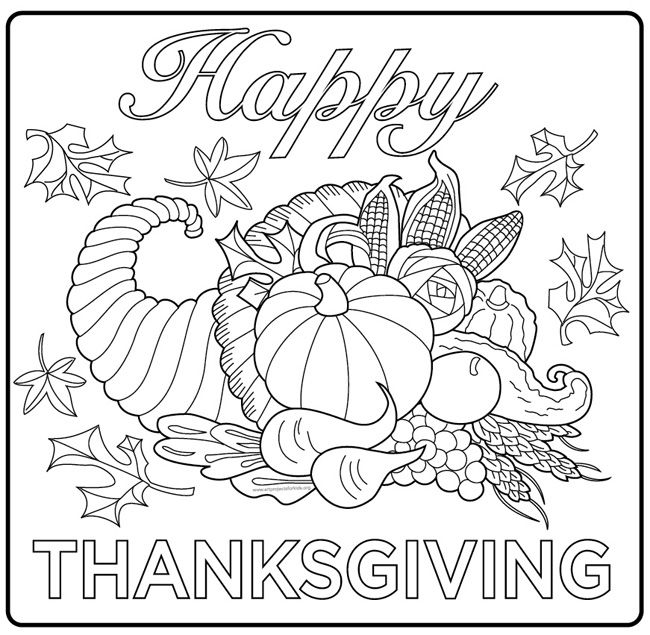 650x635 Adult Cornucopia Coloring Page Free Printable Coloring Pages