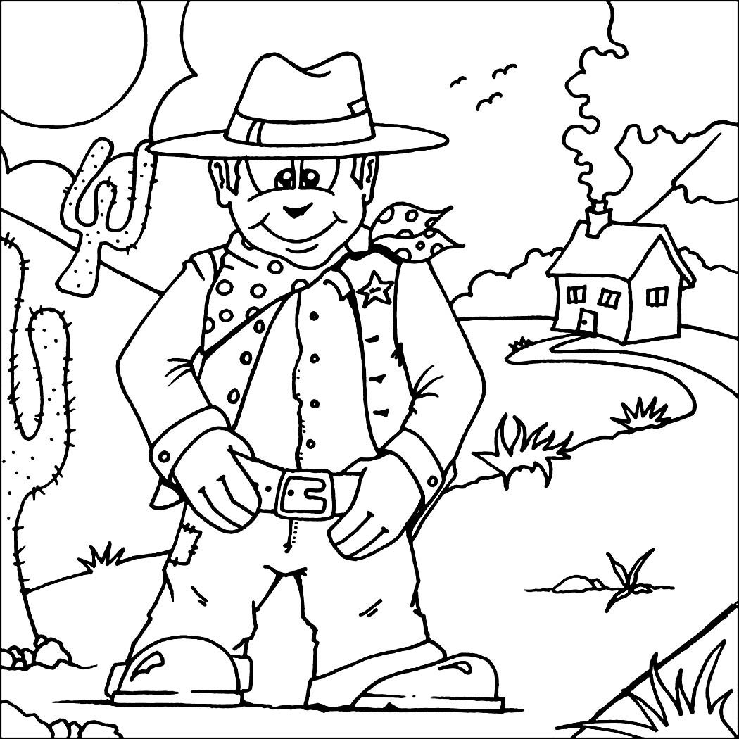 Free Cowboy Coloring Pages With Printable Cowboy Coloring Pages 1050x1050 Free Cowboy Coloring Pages With Printable Cowboy Coloring Pages