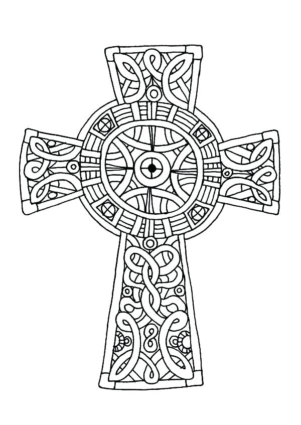 600x847 Celtic Cross Coloring Pages Cross Amazing Cross Coloring Pages