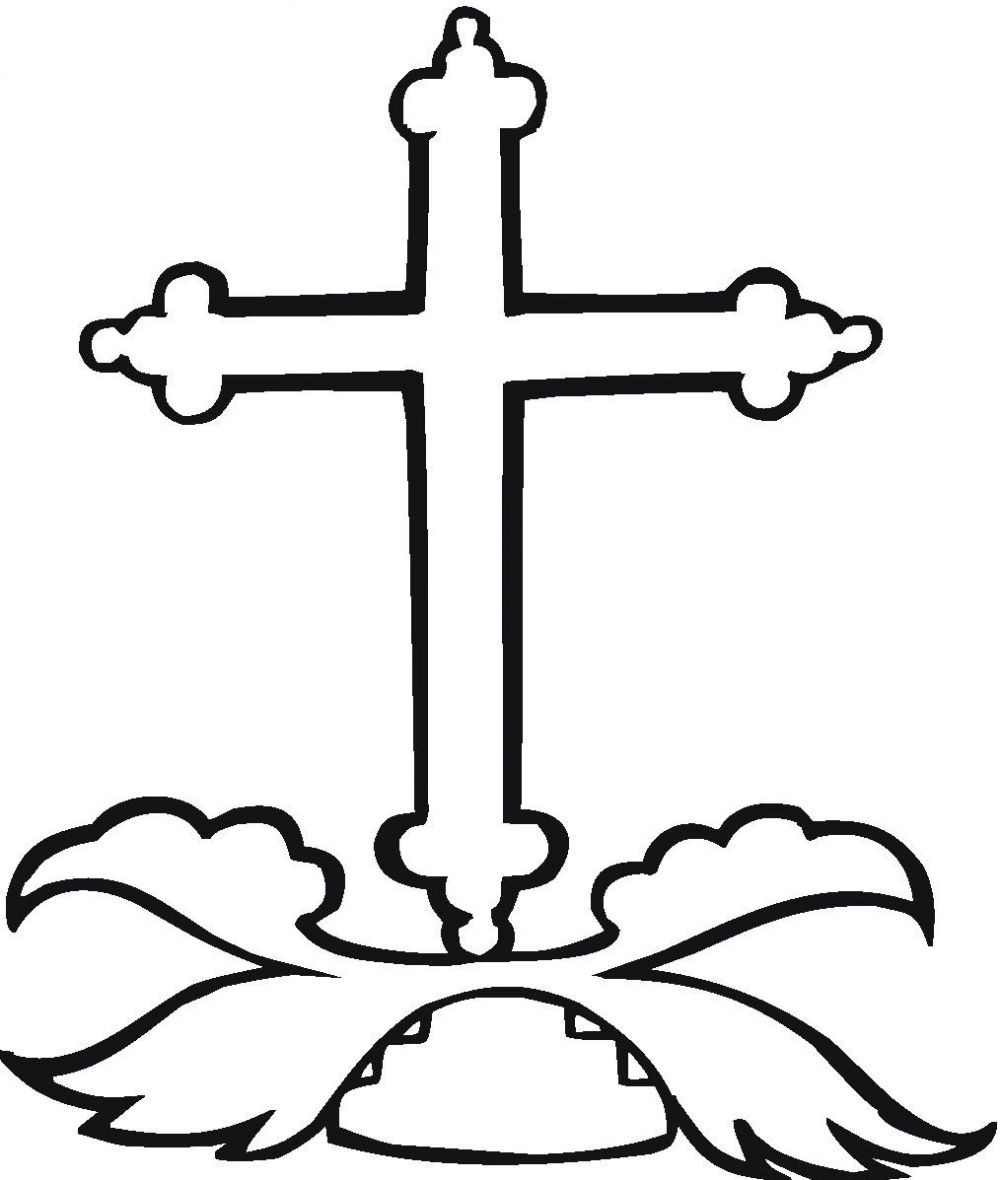 1000x1180 Free Printable Cross Coloring Pages For Kids Simple Of Crosses