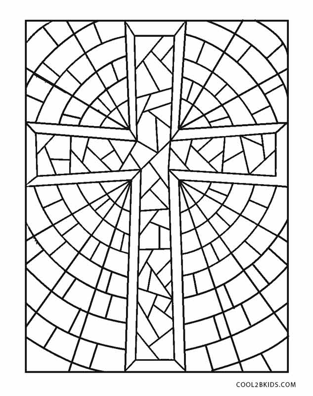 633x800 Stained Glass Cross Coloring Page Popular Trend Coloring Pages
