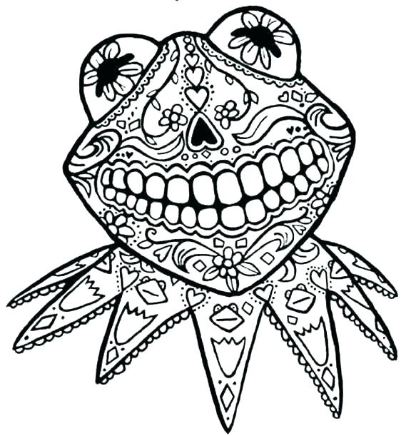Day Of The Dead Skull Coloring Pages Printable Deepart 569x611 Day Of The Dead Skull Coloring Pages Printable Deepart