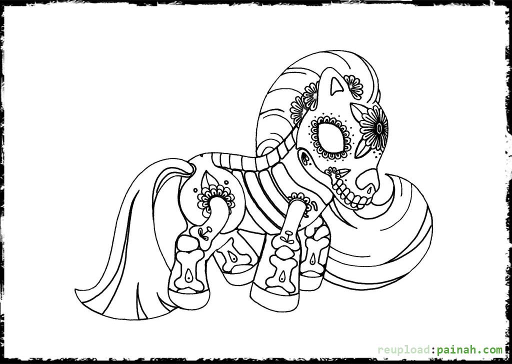 Day Of The Dead Coloring Pages 1024x728 Day Of The Dead Coloring Pages