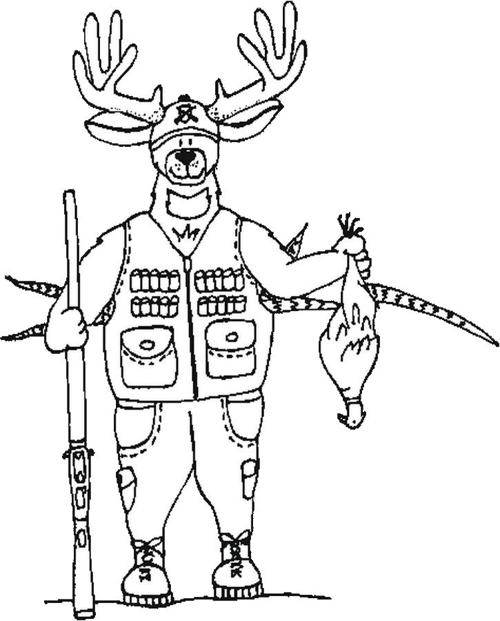 725x900 Printable Deer Hunting Coloring Pages