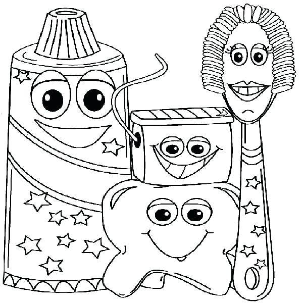 600x600 Teeth Coloring Pages Free Printable Dental Coloring Pages 6 Dental