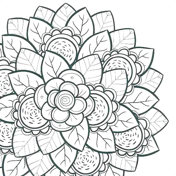 Flower Coloring Pages Free Intricate Coloring Pages Free Printable 600x600 Flower Coloring Pages Free Intricate Coloring Pages Free Printable