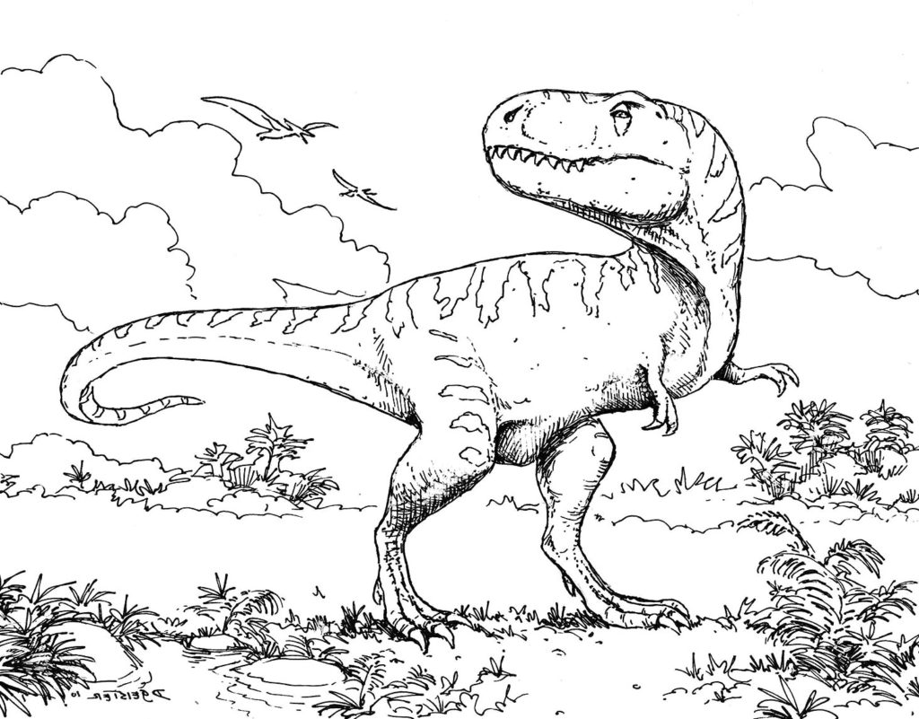 1024x801 Dinosaur Coloring Pages Printable Free Timykids