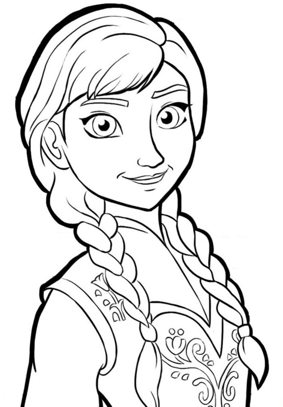 580x832 Free Printable Frozen Coloring Pages For Kids